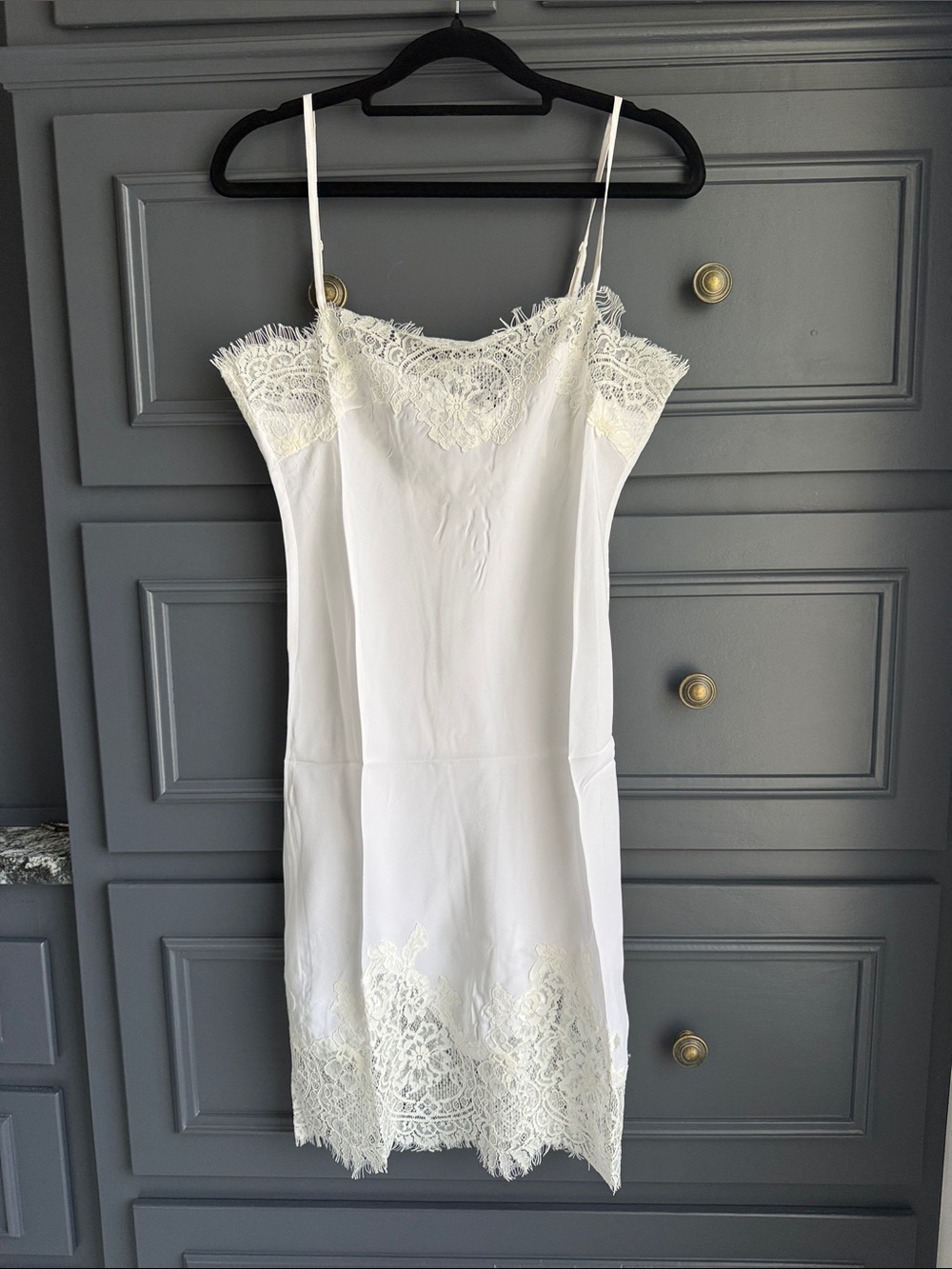 Gold Hawk 💯 silk knee length slip dress